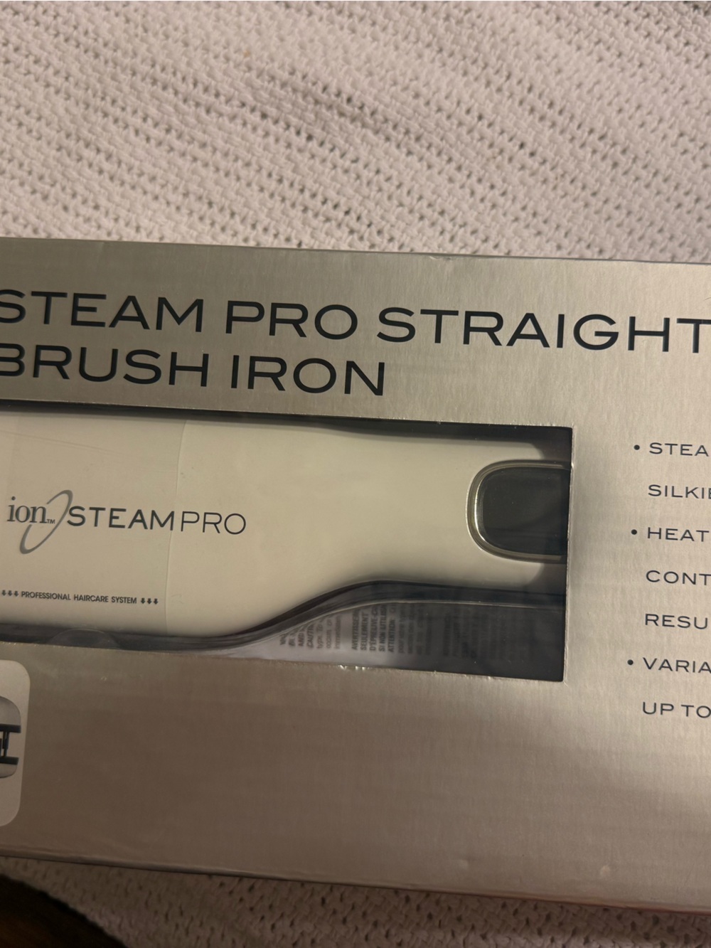 Ion SteamPro White Steam Brush Pro Straightening Iron